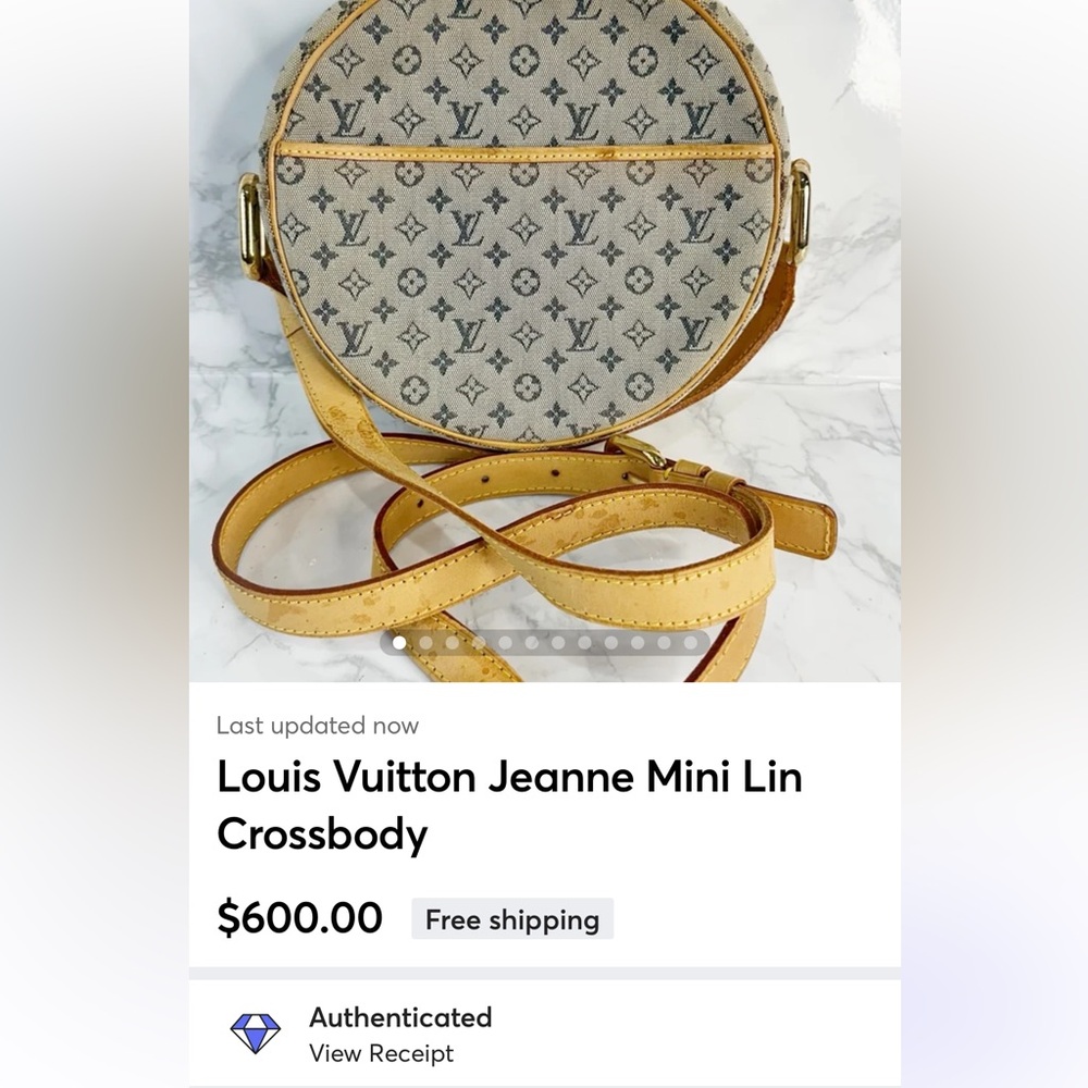 ⛔️SOLD⛔️Louis Vuitton Jeanne Mini Lin crossbody - Picture 15 of 15